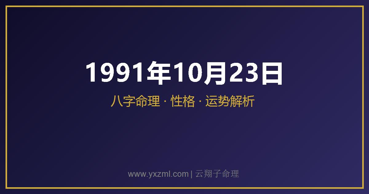 1991 年 10 月 23 日出生八字分析