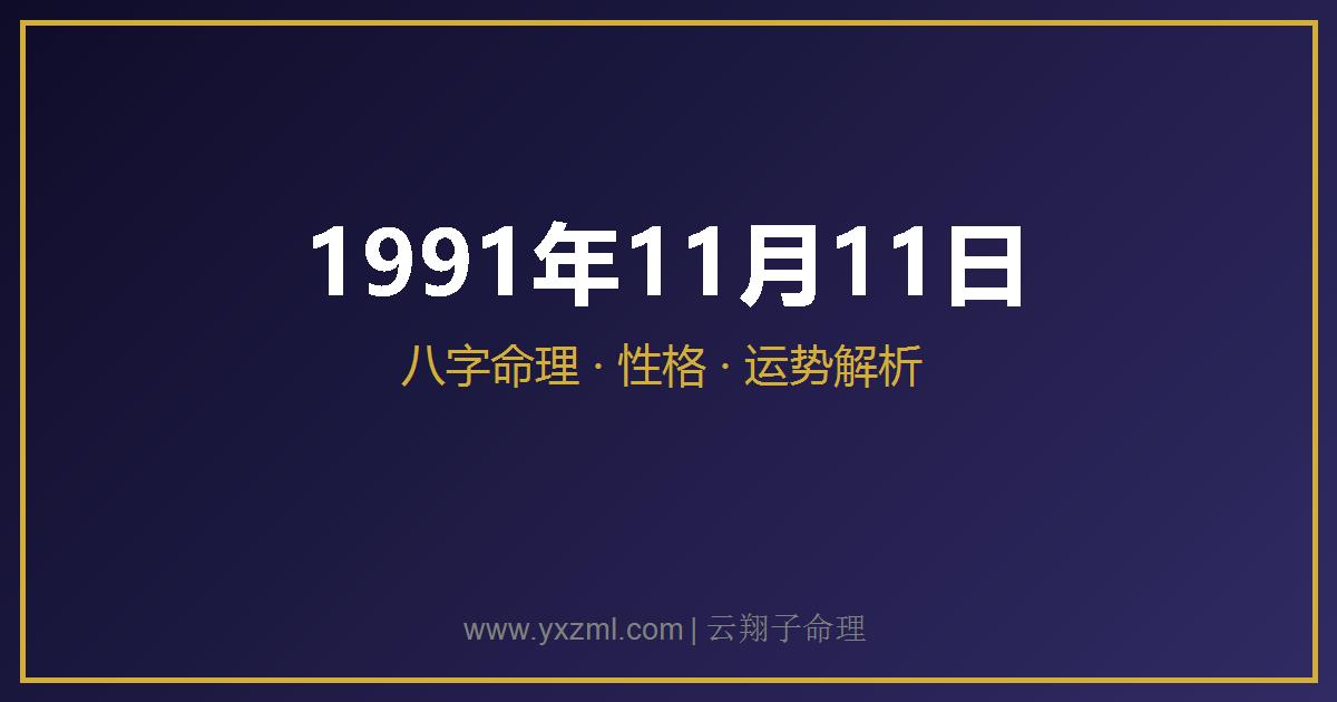 1991 年 11 月 11 日出生八字分析