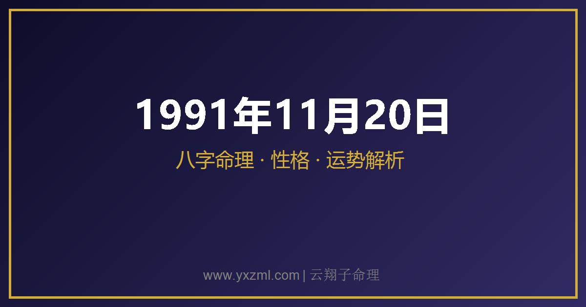 1991 年 11 月 20 日出生八字分析